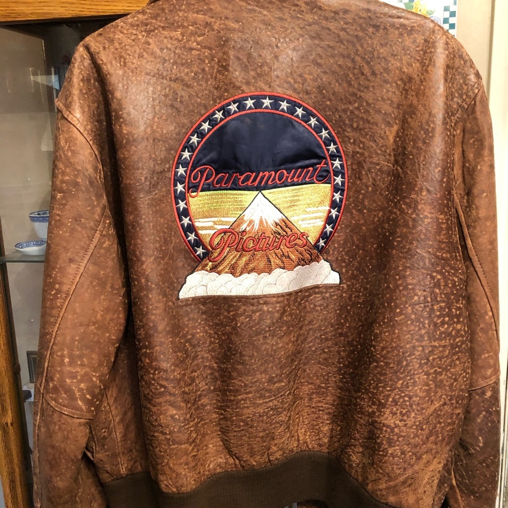 Paramount Pictures Leather Flight Bomber Jacket